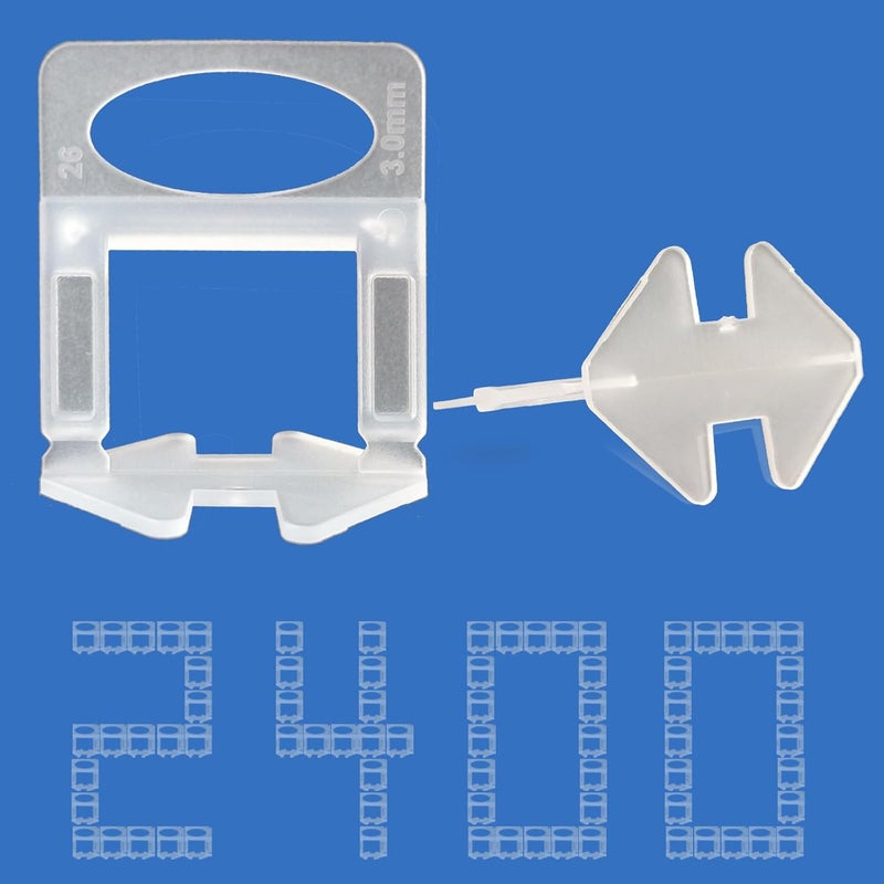 RUHOOM Tile Leveling System 2400pcs 1/8" Tile leveler Spacers Clips Tile Installation Tools for Professional Ceramic Tile and Stone Installation - Image 1